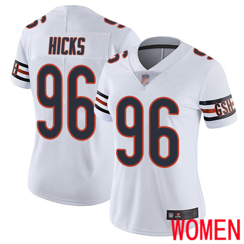 Chicago Bears Limited White Women Akiem Hicks Road Jersey NFL Football 96 Vapor Untouchable
